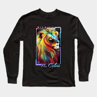 Lion  Animal Discovery Adventure Nature Planet Earth Paint Long Sleeve T-Shirt